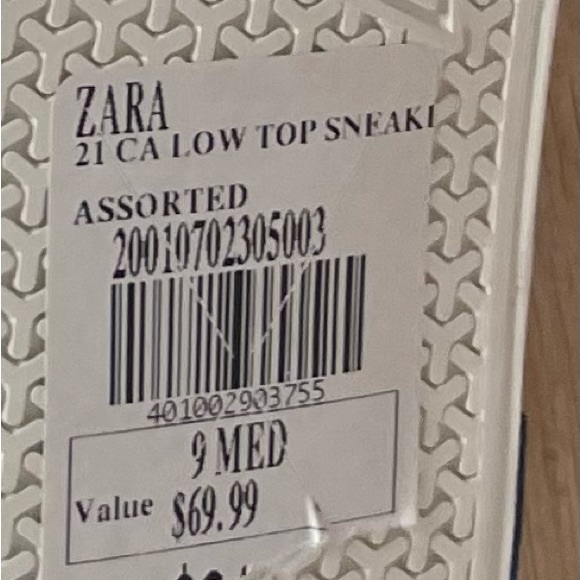 NWT Zara unisex sneakers size 6 - Picture 2 of 7